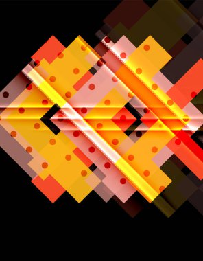 Siyah arka plan üzerinde renkli oklar