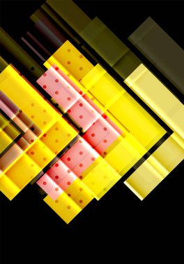 Siyah arka plan üzerinde renkli oklar