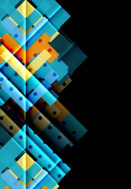 Siyah arka plan üzerinde renkli oklar