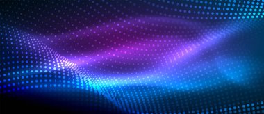 Soyut dalga koyu, parlak hareket üzerinde parlayan