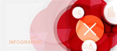 Kağıt geometrik daire afiş şablon