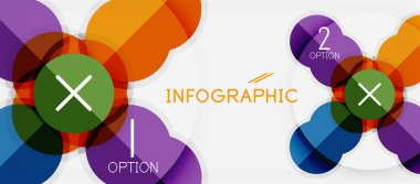 Kağıt geometrik daire afiş şablon