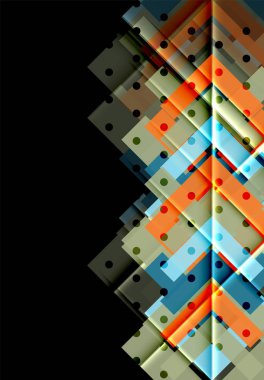 Siyah arka plan üzerinde renkli oklar