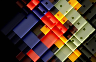 Siyah arka plan üzerinde renkli oklar