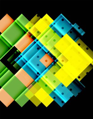 Siyah arka plan üzerinde renkli oklar