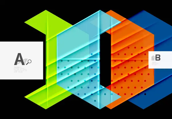 Triângulos e formas geométricas fundo abstrato —  Vetores de Stock