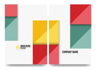 Kare iş a4 broşür kapak tasarımı, el ilanı, yıllık rapor