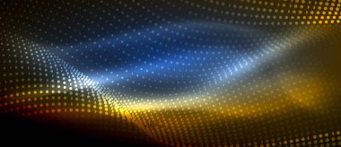 Soyut dalga koyu, parlak hareket üzerinde parlayan