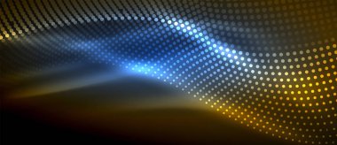 Soyut dalga koyu, parlak hareket üzerinde parlayan