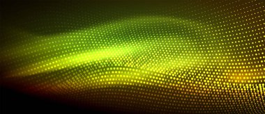 Soyut dalga koyu, parlak hareket üzerinde parlayan