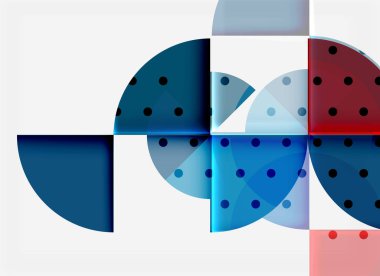 Geometrik daire soyut afiş