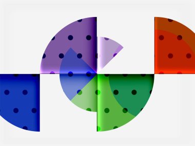 Geometrik daire soyut afiş