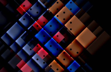 Siyah arka plan üzerinde renkli oklar