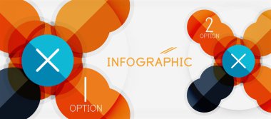 Kağıt geometrik daire afiş şablon