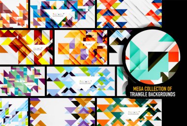 Üçgenler tekrarlama mozaik arka kümesi