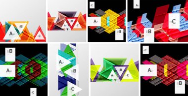 Soyut geometrik arkaplan kümesi