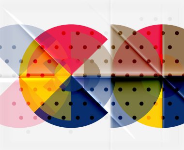 Siyah arka plan üzerine daire öğeleri