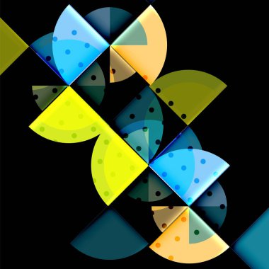 Geometrik daire soyut afiş