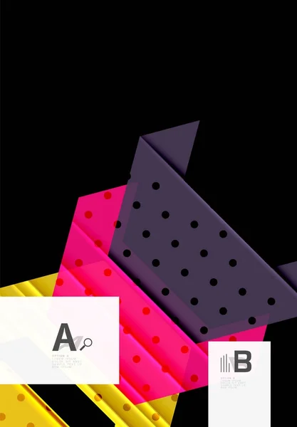 Diseño de fondo de triángulos de color — Vector de stock