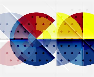 Siyah arka plan üzerine daire öğeleri