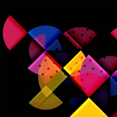 Geometrik daire soyut afiş