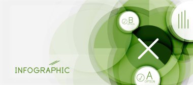 Kağıt geometrik daire afiş şablon