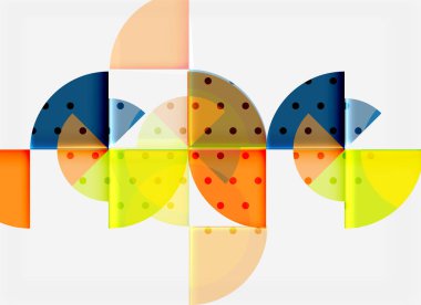 Siyah arka plan üzerine daire öğeleri