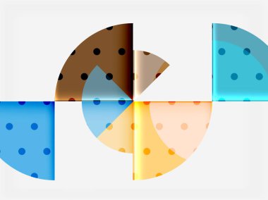 Siyah arka plan üzerine daire öğeleri