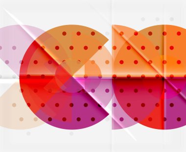 Siyah arka plan üzerine daire öğeleri