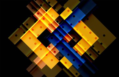 Siyah arka plan üzerinde renkli oklar