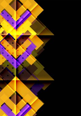 Siyah arka plan üzerinde renkli oklar