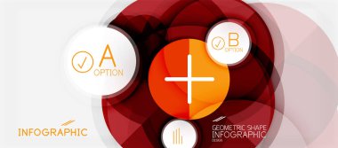 Kağıt geometrik daire afiş şablon