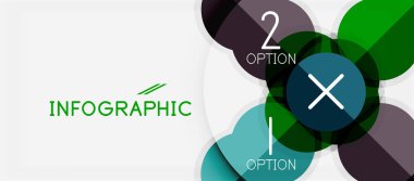 Kağıt geometrik daire afiş şablon