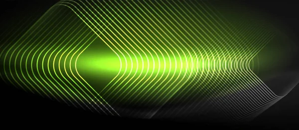 Neon gloeiende techno lijnen — Stockvector