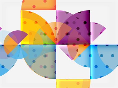 Siyah arka plan üzerine daire öğeleri