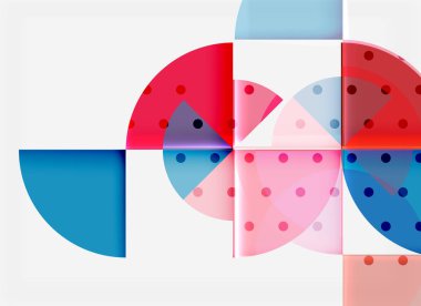 Geometrik daire soyut afiş