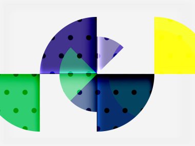 Geometrik daire soyut afiş