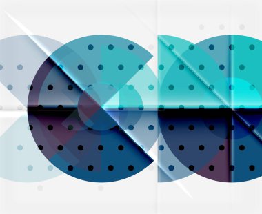 Geometrik daire soyut afiş