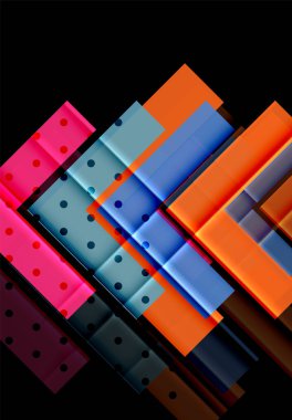 Siyah arka plan üzerinde renkli oklar