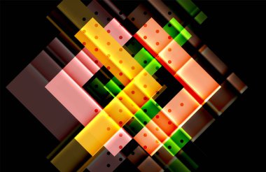 Siyah arka plan üzerinde renkli oklar