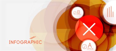 Kağıt geometrik daire afiş şablon