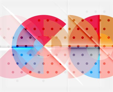 Siyah arka plan üzerine daire öğeleri