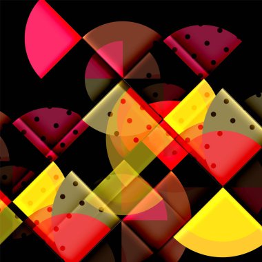 Geometrik daire soyut afiş