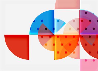 Geometrik daire soyut afiş