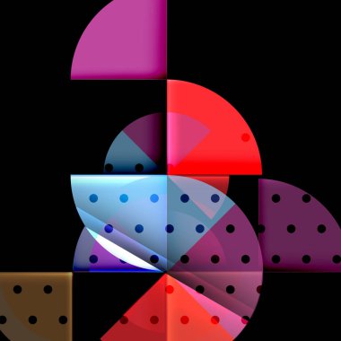 Geometrik daire soyut afiş