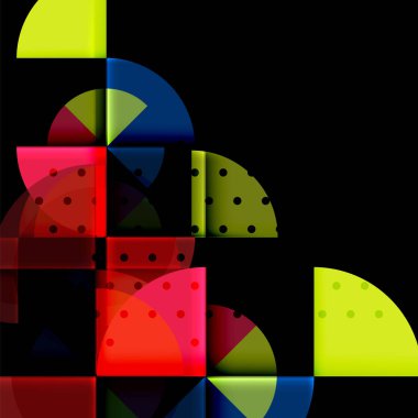 Geometrik daire soyut afiş