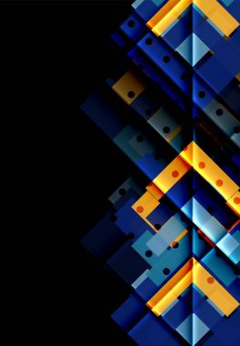 Siyah arka plan üzerinde renkli oklar