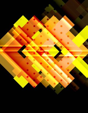 Siyah arka plan üzerinde renkli oklar