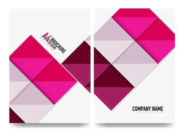 Kare iş a4 broşür kapak tasarımı, el ilanı, yıllık rapor