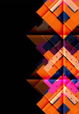 Siyah arka plan üzerinde renkli oklar